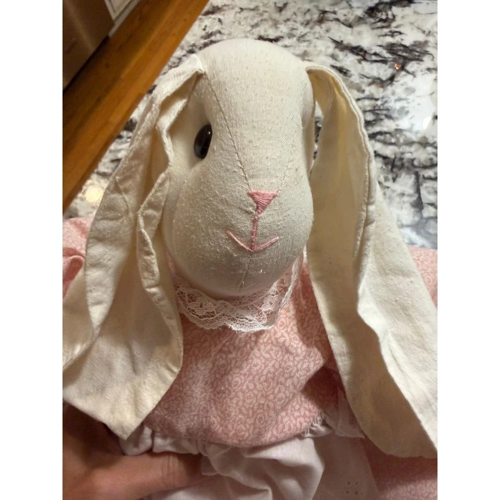 Vintage Handmade Cloth Bunny and Sweet Dress